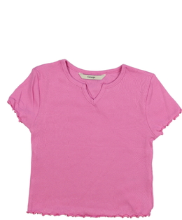 Růžový žebrovaný crop top George