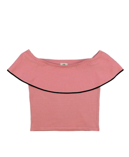 Růžový crop top River Island 