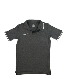 Šedé melírované triko s límečkem vel. 170 Nike 