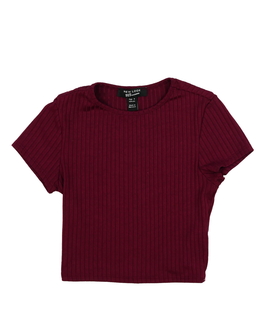 Tmavě červený crop top New Look 