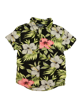 Černá slabá košile s květinami Primark 