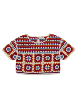 Barevný stylový crop top 