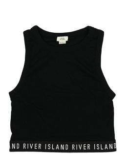 Černý crop top River Island 