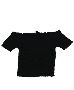 Černý prošívaný crop top Primark 