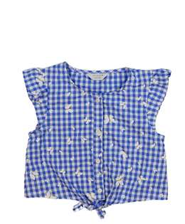 Kostkovaný crop top s motýlky Primark 