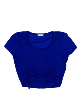 Tmavě modrý crop top vel. 170 