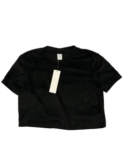 Nový černý semišový crop top 