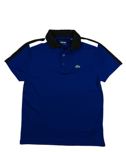 Tmavě modré triko s límečkem vel. 176 Lacoste
