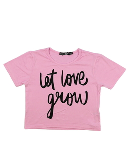 Růžový lehký crop top 