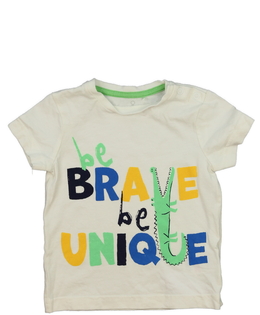 Krémové triko s krokodýlem Mothercare