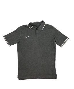 Šedé melírované triko vel. 170 s límečkem Nike 