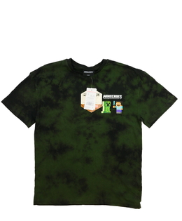 Nové krásné zelené batikované triko Minecraft 