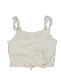 Bílý madeirový crop top Primark 