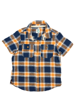 Modro-oranžová kostkovaná košile Mothercare