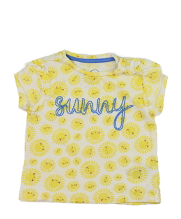 Krémové triko s volánky a slunci Mothercare