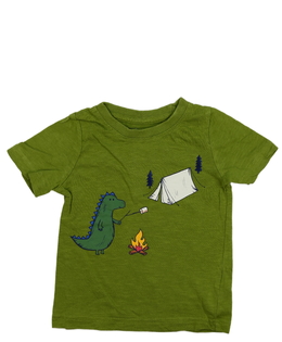 Zelené melírované triko s dinosaurem M&Co