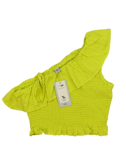 Nový žlutý prošívaný crop top Tu 