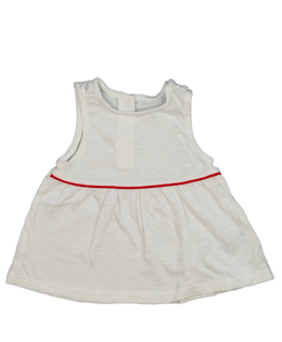 Bílé tílko s červeným pruhem Mothercare