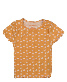 Oranžové květinové triko Primark 