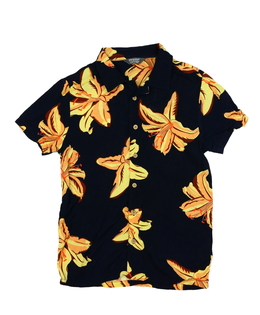 Tmavě modrá košile s květy Primark