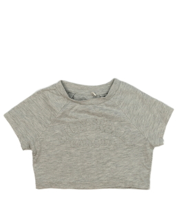 Šedý melírovaný crop top George