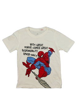Krémové triko Spider-man H&M