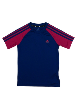 Tmavé modro-červené sportovní triko Adidas 