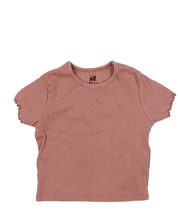 Růžové žebrované triko H&M