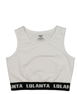 Bílý sportovní crop top 