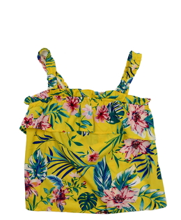 Žluté vzdušné tílko s listy Primark 