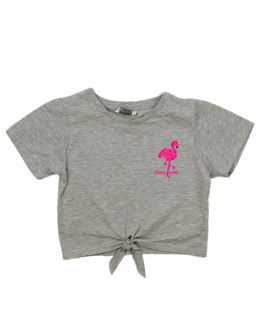 Šedý melírovaný crop top Primark 