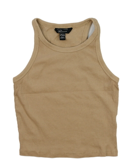 Hnědý crop top New Look 