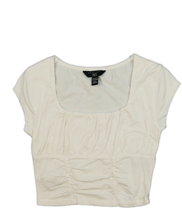 Bílý crop top New Look 