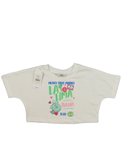 Nový bílý crop top s nápisy George