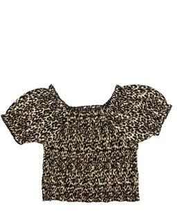 Hnědý prošívaný crop top F&F