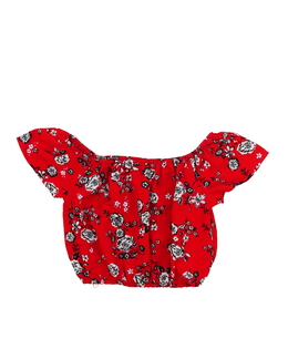 Červený vzdušný crop top New Look 
