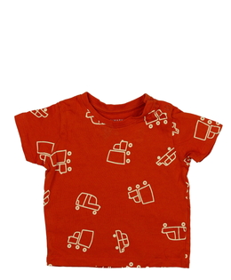 Cihlové triko s vozidly Primark 