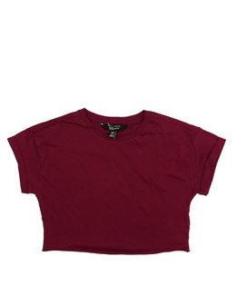 Tmavý bordo crop top New Look 