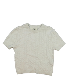Bílé krátké teplé vzorované triko H&M