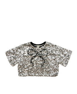 Flitrovaný crop top River Island 