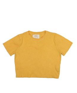 Žlutý teplý crop top Zara