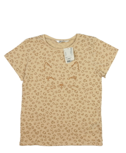 Nové hnědé triko s kočičkou H&M