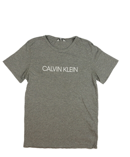 Šedé melírované triko Calvin Klein 