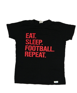 Černé pyžamové triko s nápisem 