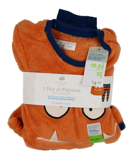 Nové oranžové teplejší pyžamo Primark 