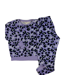 Fialové teplé vzorované pyžamo M&S