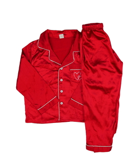 Červené saténové pyžámko