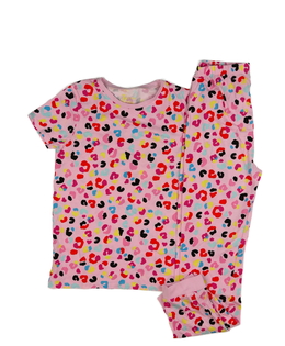 Růžové vzorované pyžamo Tu