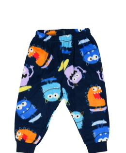 Modré pyžamové kalhoty s příšerkami 
