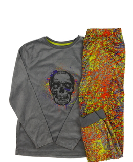 Nové stylové teplé pyžamo s lebkou Primark 